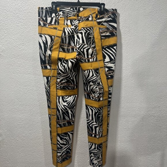 7TH AVENUE DESIGN STUDIO NYC Women's pants. Yellow with zebra print. Size 12 T - Picture 6 of 16